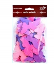 Motyle różowo-fioletowe 52szt