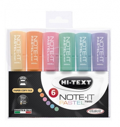 Zakreślacz pastelowy HI-TEXT Note-It 6 kolorów