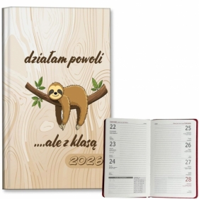 Kalendarz 2026 A6 tygodniowy Leniwiec z klasą