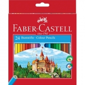 Zestaw kredek sześciokątnych Zamek, 24 kolory (111224)