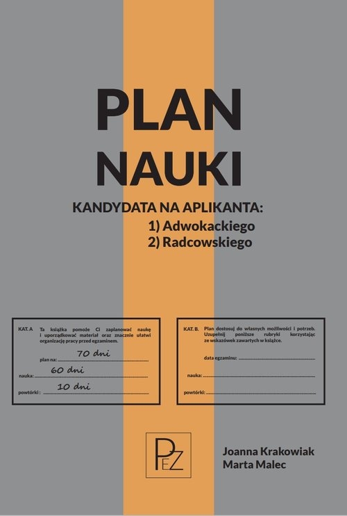 Plan nauki kandydata na aplikanta adwokackiego/radcowskiego