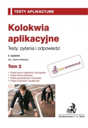 Kolokwia aplikacyjne Testy: pytania i odpowiedzi t.2 - <br />