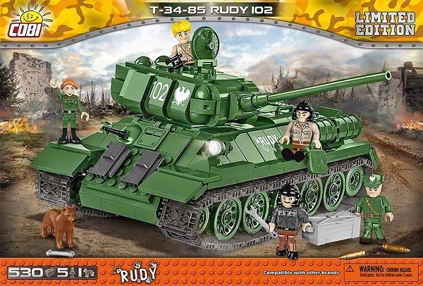Klocki Armia T-34-85 Rudy 102 - 530 elementów (2524)