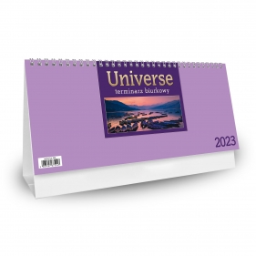 Kalendarz 2023 biurkowy stojący fioletowy
