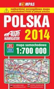 Polska 2014 Mapa samochodowa 1:700 000