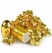 Zestaw do dekoracji prezentów złoty