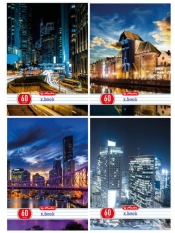 Zeszyt A5/60k w linię - City Lights, 1 szt (9567249)