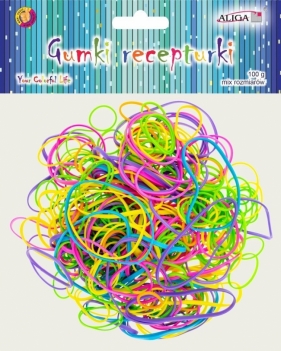 Gumki recepturki neonowe MIX