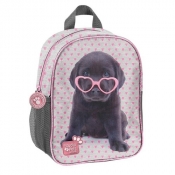 Plecak przedszkolny Studio Pets szary w różowe serduszka (PTB-303)