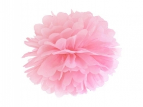 Pompon bibułowy jasno różowy 25cm