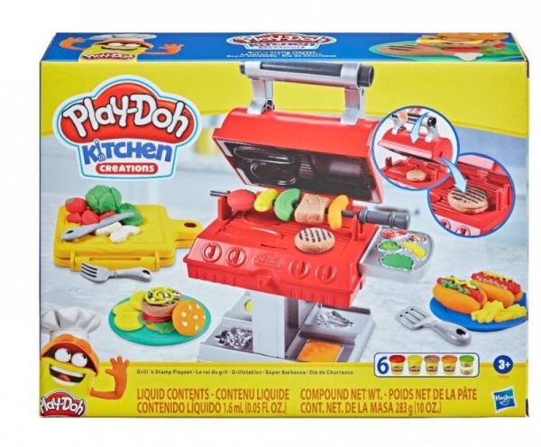 Zestaw z masą plastyczną PlayDoh Wielkie Grillowanie (F0652)