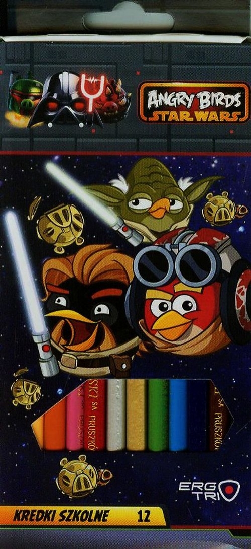 Kredki trójkątne 12 kolorów Angry Birds Star Wars