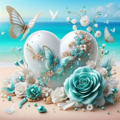 <img src='https://webimage.pl/pics/244/2/d5906196022244.jpg' style='height:440px' /> Diamentowa Mozaika Wybrzeże serce z perły i róża NO-2002224