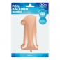 Balon foliowy Godan różowo-złoty cyfra 1 114 cm (hs-c45rz1)