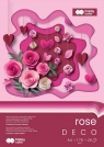 Happy Color, Blok Hobby Deco Rose 170 g/m2, A4/20 ark., 5 kolorów