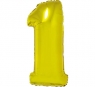 Balon foliowy cyfra 1 złota, 85cm