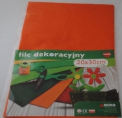 Filc w arkuszach 20cm x 30cm Kolor pomarańczowy 5sztuk