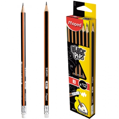 Ołówki z gumiką Blackpeps B (851724)