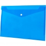 Teczka/koperta plastikowa na guzik Tetis A4 - niebieska (BT611-N)