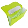 Teczka harmonijkowa z gumką A4/7 przegródek PVC - Zielona