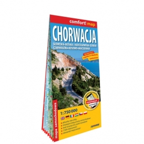 Chorwacja Słowenia Bośnia i Hercegowina, Serbia, Czarnogóra, Kosowo, Macedonia laminowana mapa samochodowa