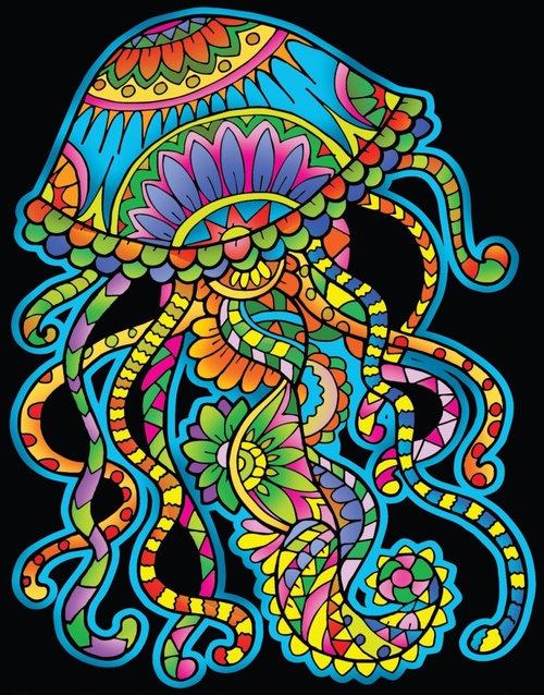 Kolorowanka Welwetowa Colorvelvet 47x35 cm Meduza