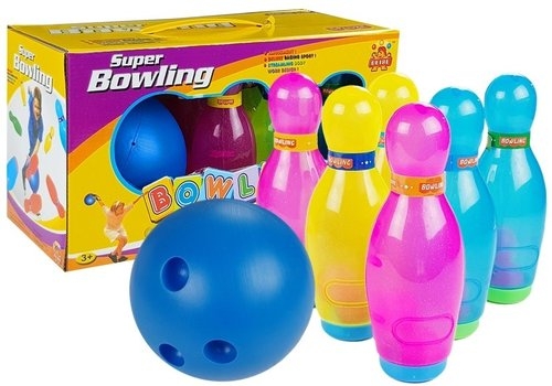 Duży zestaw kręgli 6 sztuk + piłka bowling (4500)