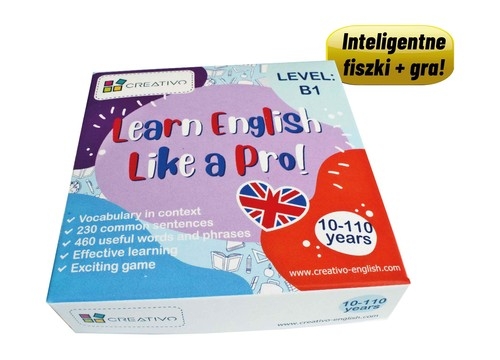 Learn English Like a Pro Inteligentne fiszki + gra (poziom B1)