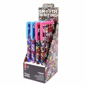 Długopis z zatyczką Fashion Flower nieb. (20szt)