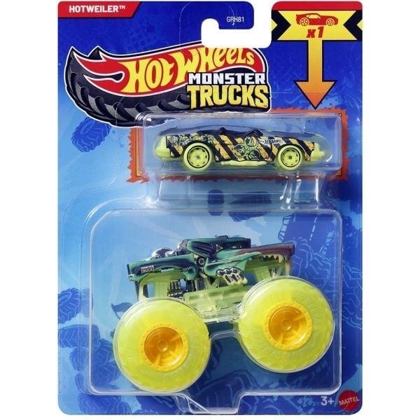 Hot Wheels Monster Trucks Pojazd 1:64 + Autko