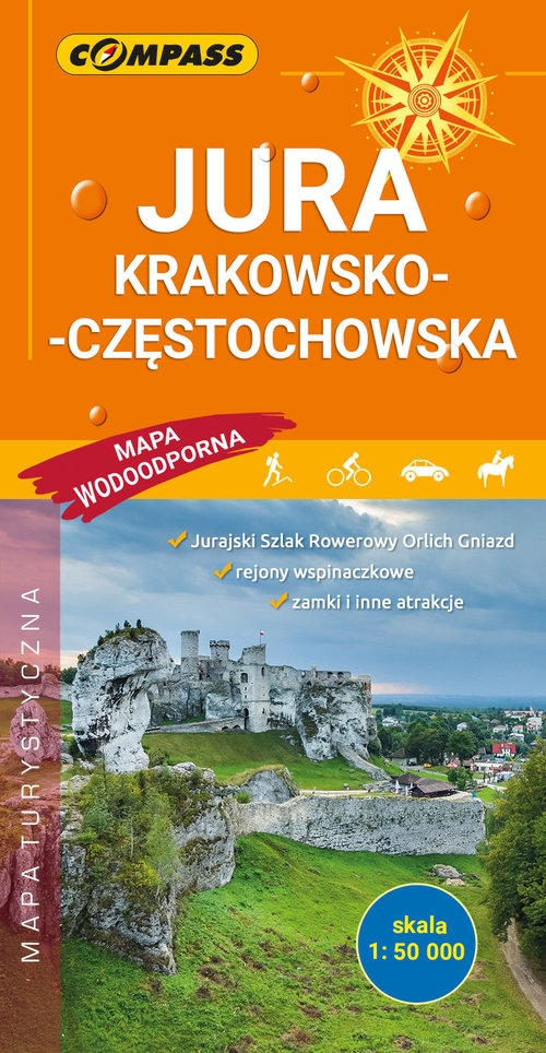 Mapa Jura Krakowsko-Częstochowska wodoodporna