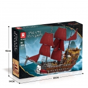 Reobrix, Klocki Statek piracki - Czerwone żagle, 3066 el.