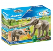 Playmobil Family Fun: Słonie na wybiegu (70324)