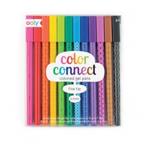 Połączone jak Tęcza Cienkopisy Żelowe. Color Connect Gel Pens. 12 Długopisów.