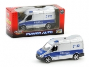 Auto Policyjne ze światłem - metalowe, 11.5 cm długości