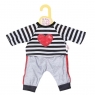  Dolly Moda - Striped Joggingsuit Heart 43cm