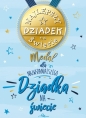 Karnet Dzień Dziadka, magnes na lodówkę B6 - Medal dla najwspanialszego dziadka na świecie