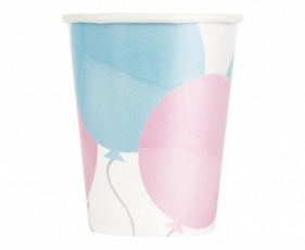 Kubeczki papierowe Gender Party 266ml 8szt