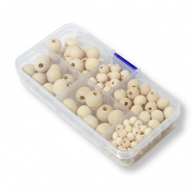 Zestaw koralików drewnianych 150 elementów