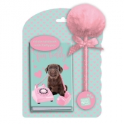 Notesik z długopisem z pomponem Studio Pets (PEU-3702)