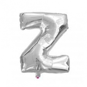Balon Litera "Z" 40cm srebrny
