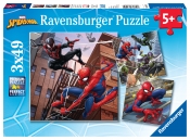 Ravensburger, Puzzle 3x49: Spiderman w akcji (8025)