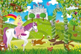 Puzzle 3x48: Księżniczki w ogrodzie (106601)