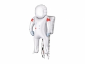 Balon foliowy Astronauta 45x81cm mix