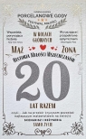  Karnet 20 rocznica ślubu (porcelanowa)