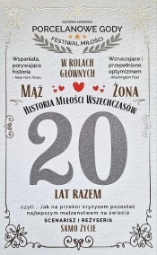 Karnet 20 rocznica ślubu (porcelanowa)