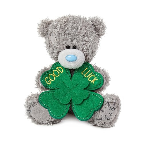 Miś Good Luck z koniczynką (13 cm)
