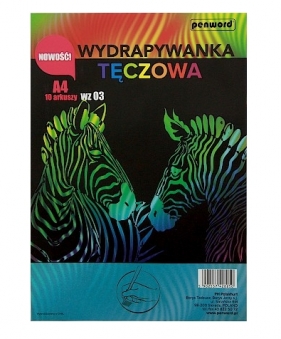 Wydrapywanka tęczowa A4 10 arkuszy WZ-03