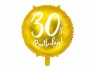 Balon foliowy Partydeco 30 urodziny, złoty 45 cm 18cal (FB24M-30-019)