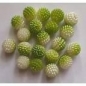 Koraliki plastikowe 10mm zielone ombre 50szt